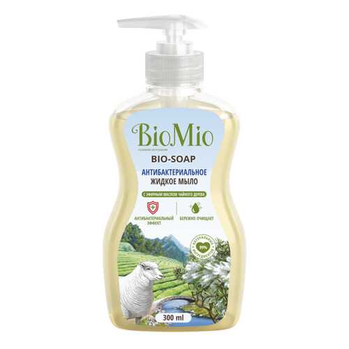 BIO MIO BIO-SOAP антибактериальное жидкое мыло с маслом чайного дерева 300 мл в Магнит Косметик