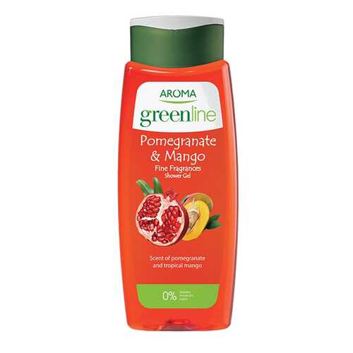 Гель для душа Aroma Greenline Гранат и манго парфюмированный 400 мл в Магнит Косметик