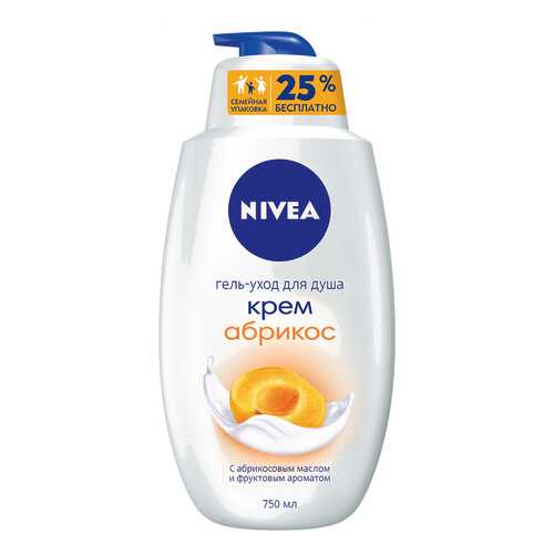 Гель для душа Nivea Крем абрикос 750 мл в Магнит Косметик