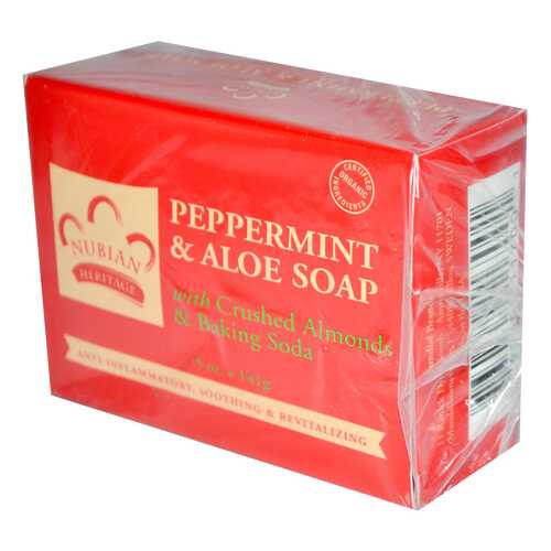Косметическое мыло Nubian Heritage Peppermint & Aloe Soap 141 г в Магнит Косметик