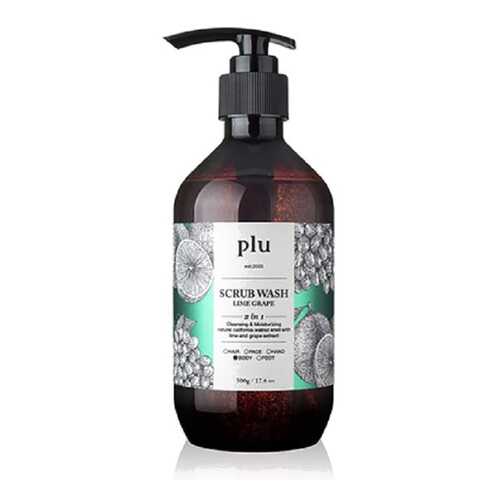 Скраб-гель для душа Lime Grape, Plu, 500 г в Магнит Косметик