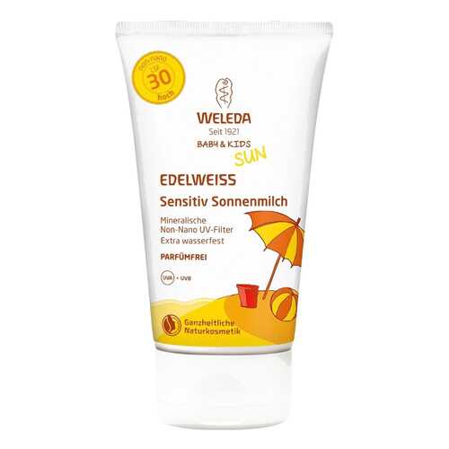 Натуральный солнцезащитный крем Weleda для детей SPF30 150 мл в Магнит Косметик