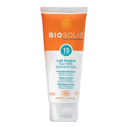 Солнцезащитное молочко Biosolis SPF 15 100 мл в Магнит Косметик