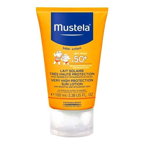 Солнцезащитное молочко Mustela Мустела Бебе SPF 50+, 100 мл Sun в Магнит Косметик