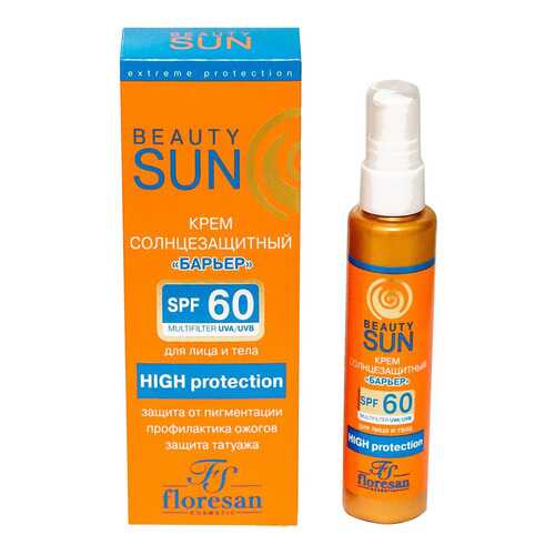 Солнцезащитный крем Floresan Beauty Sun Барьер SPF 60 75 мл в Магнит Косметик