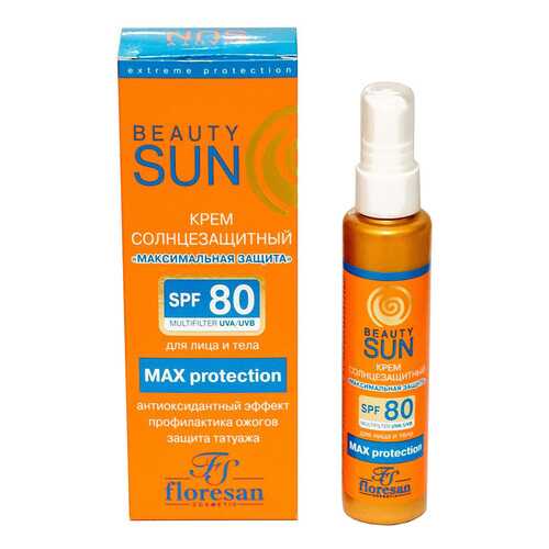 Солнцезащитный крем Floresan Beauty Sun Максимальная защита SPF 80 75 мл в Магнит Косметик