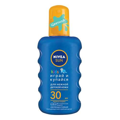 Солнцезащитный спрей Nivea Sun kids увлажняющий SPF30, 200 мл в Магнит Косметик