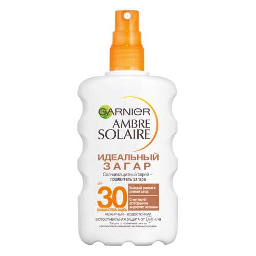 Солнцезащитный спрей-проявитель загара Garnier Ambre Solaire Идеальный загар SPF 30 200 мл в Магнит Косметик