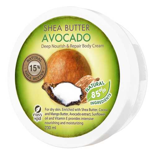 Крем для тела Easy Spa Shea Butter Avocado Deep Nourish and Repair Body Cream 230 мл в Магнит Косметик