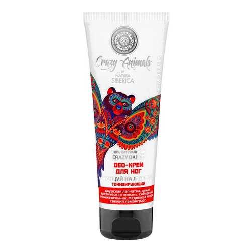 Deo-крем для ног Natura Siberica Танцуй на морозе тонизирующий Crazy animals 75мл в Магнит Косметик