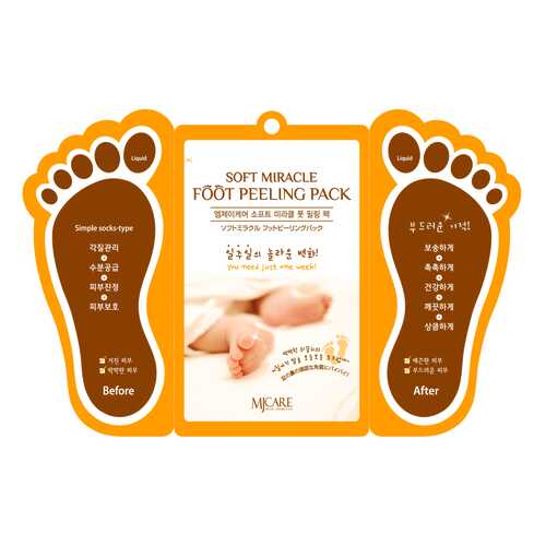 Маска для ног MJ Care Foot Peeling Pack носочки 1 пара в Магнит Косметик