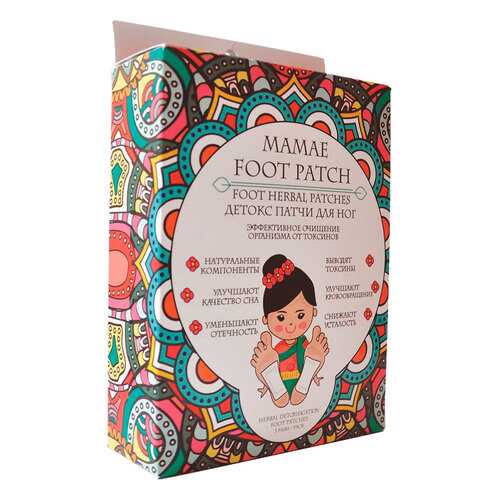 Набор детокс Патчи для ног Mamae Foot Patch 5 шт в Магнит Косметик