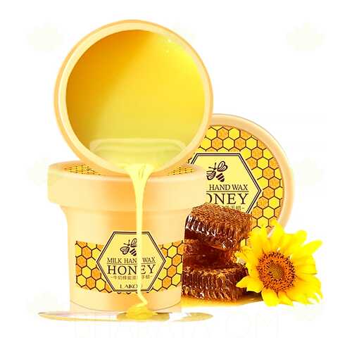 Парафиновая маска для рук c молоком и медом Milk Hand Wax Honey Laikou 120 гр. в Магнит Косметик