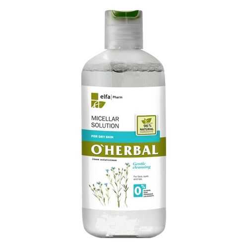 Мицелярный раствор для сухой кожи с экстрактом льна O’Herbal, 250 мл в Магнит Косметик
