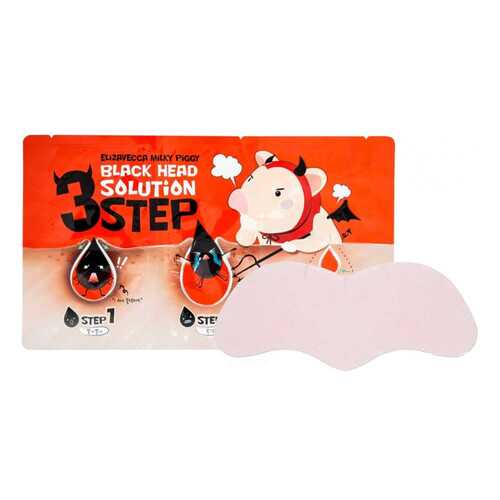 Набор для удаления черных точек Elizavecca Black Head Solution 3 Step Nose Strip в Магнит Косметик