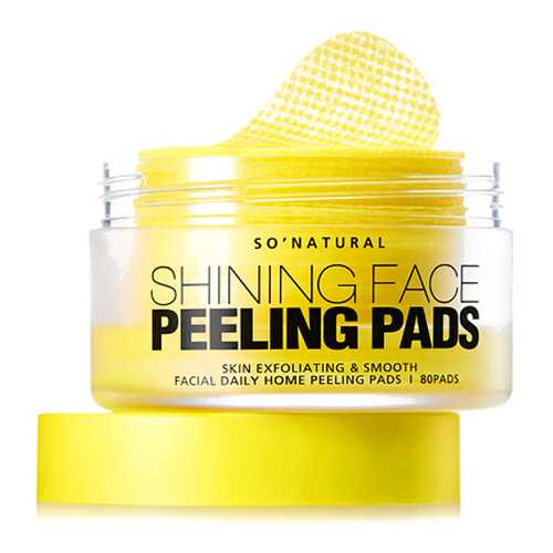 Очищающие салфетки So Natural Shining Face Peelig Pads 80 pads в Магнит Косметик