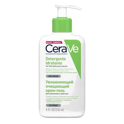 Очищающий крем-гель CeraVe Detergente Inratante для нормальной и сухой кожи 236 мл в Магнит Косметик