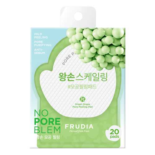 Отшелушивающие диски Frudia Green Grape Pore Peeling Pad с зеленым виноградом, 20 шт в Магнит Косметик