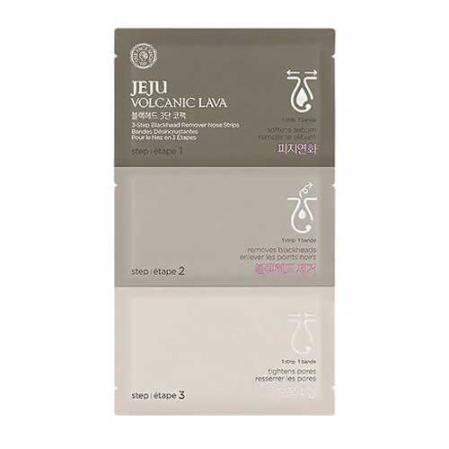 Патчи для очищения кожи THE FACE SHOP Jeju Volcanic Lava 3-Step Blackhead Remover Nose в Магнит Косметик