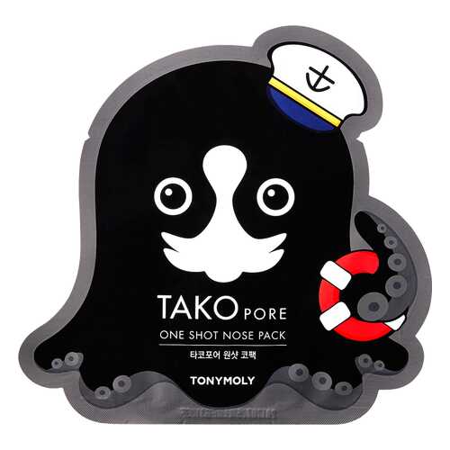 Патчи для очищения кожи Tony Moly Tako Pore One Shot Nose Pack в Магнит Косметик