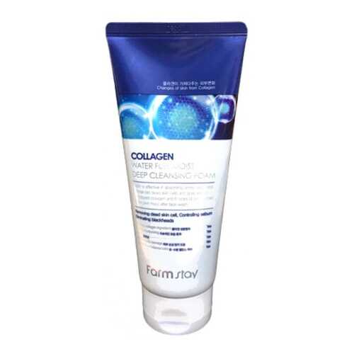 Пенка для лица коллагеновая Farm stay Collagen water full moist deep CLEANSING FOAM в Магнит Косметик