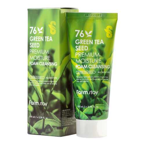 Пенка для умывания FarmStay Green Tea Seed Premium Moisture Foam Cleansing 100 мл в Магнит Косметик