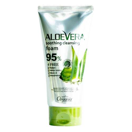 Пенка для умывания White Organia Aloe Vera Soothing Cleansing Foam 95% 130 г в Магнит Косметик