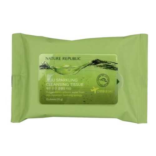 Салфетки для снятия макияжа Nature Republic Jeju Sparkling Cleansing Tissue, 15 шт. в Магнит Косметик