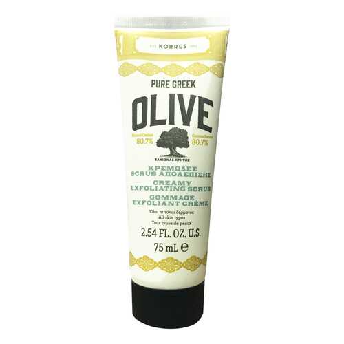 Скраб для лица Korres Pure Greek Olive Creamy Scrub 75 мл в Магнит Косметик