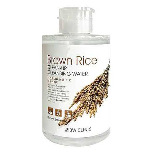 Средство для очищения 3W Clinic Brown Rice Clean-Up Cleansing Water 500 мл в Магнит Косметик