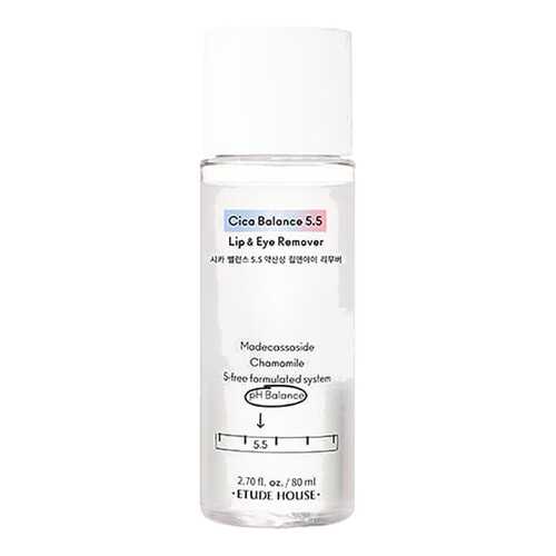 Средство для снятия макияжа Etude House Cica Balance 5.5 Lip&Eye Remover 80 мл в Магнит Косметик