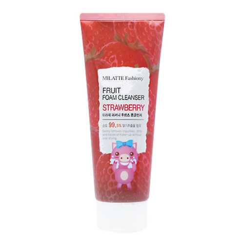 Средство для умывания MILATTE Fashiony Fruit Foam Cleanser Strawberry 150 мл в Магнит Косметик