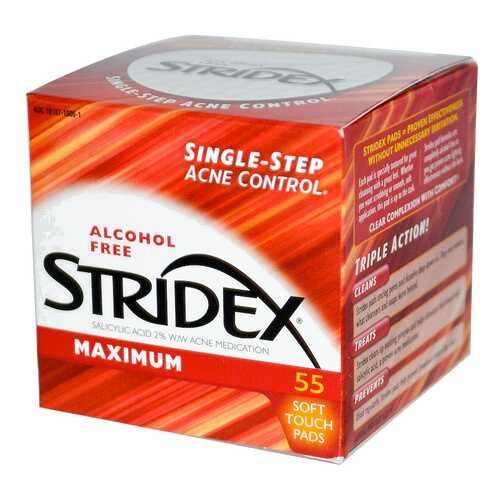 Влажные салфетки Stridex Single-Step Acne Control Maximum 55 шт в Магнит Косметик