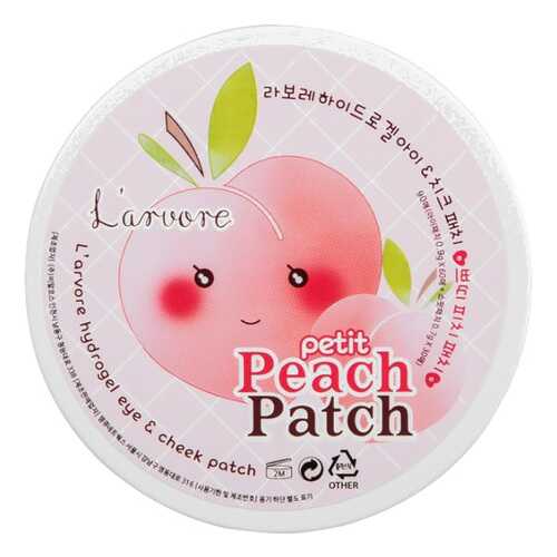 Патчи для глаз L’arvore Hydrogel Eye & Cheek Petit Peach Patch 90 г в Магнит Косметик