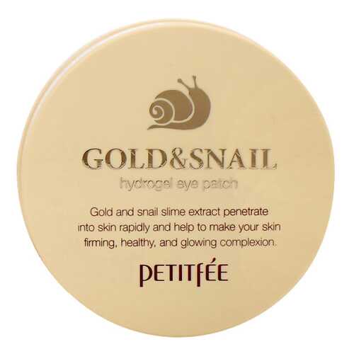 Патчи для глаз PETITFEE Hydro Gel Eye Patch Gold & Snail 60 шт в Магнит Косметик