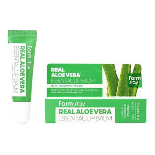 Бальзам для губ FarmStay Lip balm Real Aloe Vera Essential 10 мл в Магнит Косметик