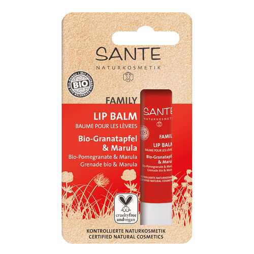 Бальзам для губ SANTE Lipstick Balm Pomegranate and Marula 4 г в Магнит Косметик
