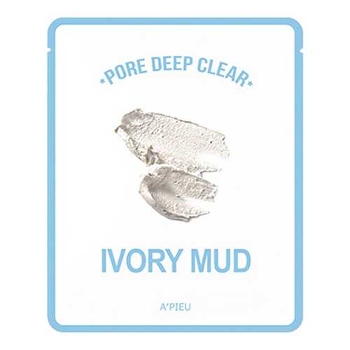 A'PIEU Тканевая маска для лица APIEU Pore Deep Clear Ivory Mud Mask на основе глины в Магнит Косметик