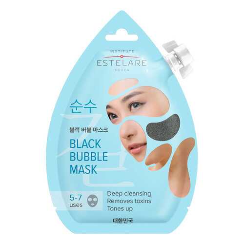Черная пенящаяся маска Estelare Black Bubble Mask 20 мл в Магнит Косметик