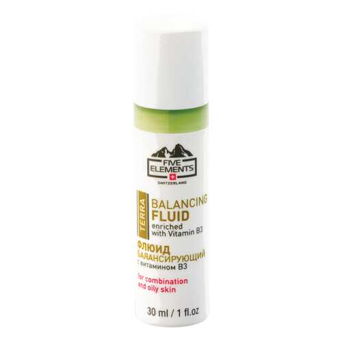 Флюид для лица Five Elements terra Balancing Fluid enriched with Vitamin B3 в Магнит Косметик