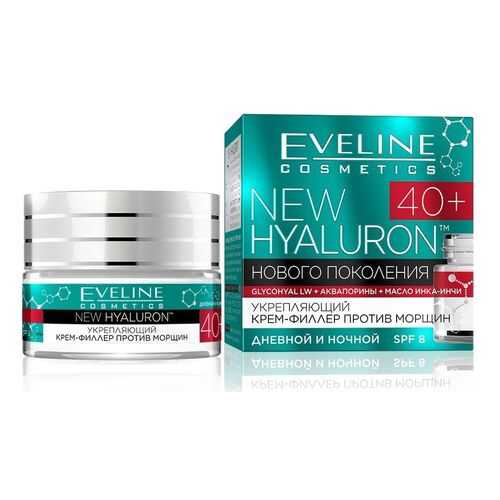 Крем-филлер для лица Eveline New Hyaluron 40+ Укрепляющий 50 мл в Магнит Косметик