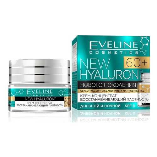Крем-концентрат для лица Eveline Восстанавливающий плотность 60+ New hyaluron, 50 мл в Магнит Косметик
