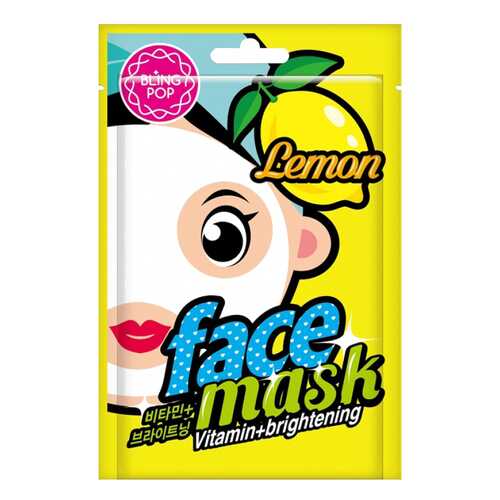 Маска для лица Bling pop Lemon Vitamin & Brightening Mask 20 мл в Магнит Косметик