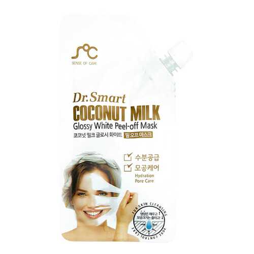 Маска для лица Dr.Smart Coconut Milk Glossy White Peel-Off Mask 25 мл в Магнит Косметик