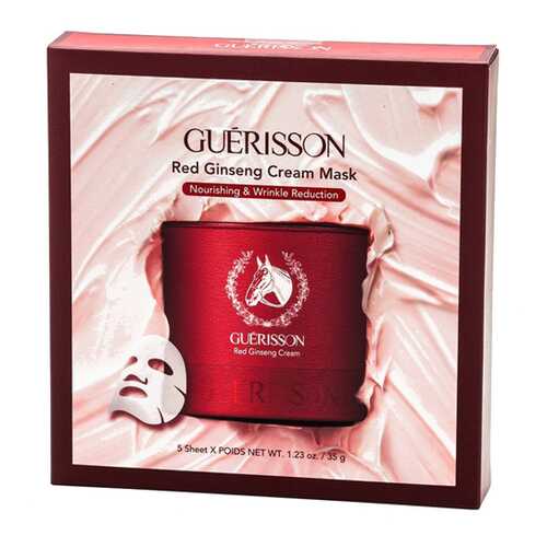 Маска для лица Guerisson Red Ginseng Cream mask с красным женьшенем 5 шт в Магнит Косметик