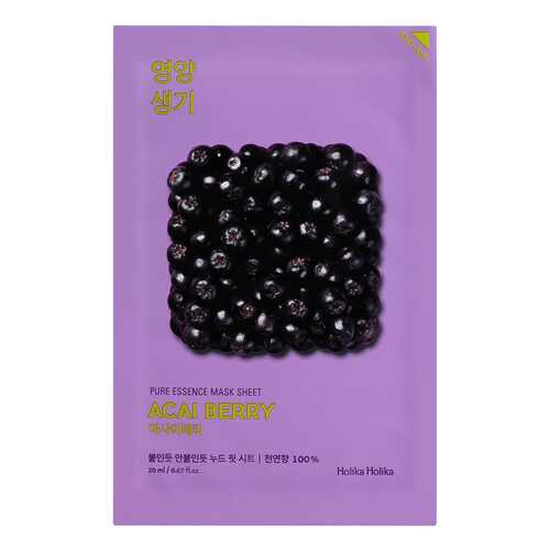 Маска для лица Holika Holika Pure essence Mask Sheet Acai Berry 20 мл в Магнит Косметик