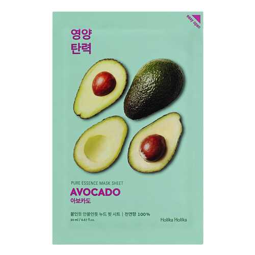 Маска для лица Holika Holika Pure essence Mask Sheet Avocado 20 мл в Магнит Косметик