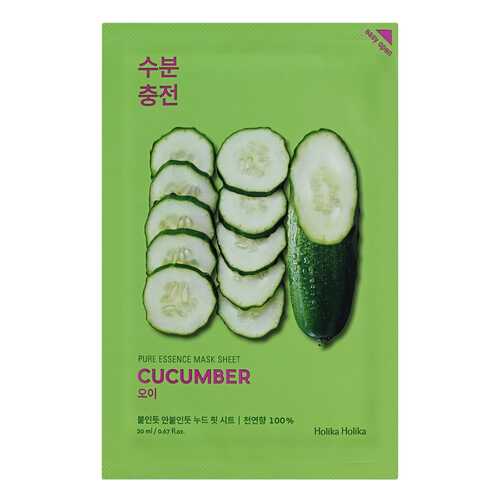 Маска для лица Holika Holika Pure essence Mask Sheet Cucumber 20 мл в Магнит Косметик