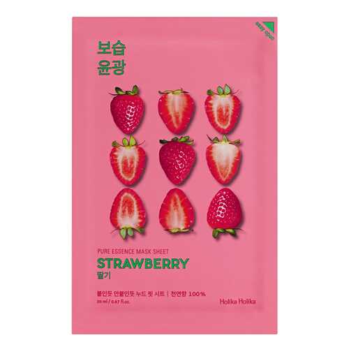 Маска для лица Holika Holika Pure essence Mask Sheet Strawberry 20 мл в Магнит Косметик