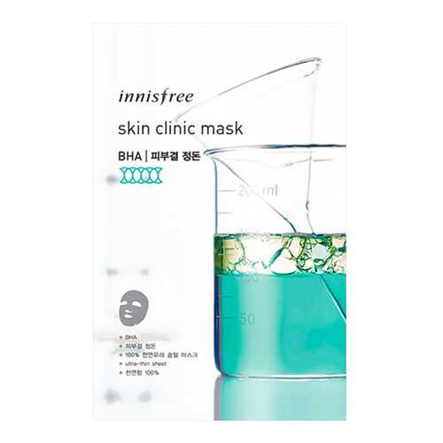 Маска для лица Innisfree It's Real Squeeze Mask - BHA 20 г в Магнит Косметик